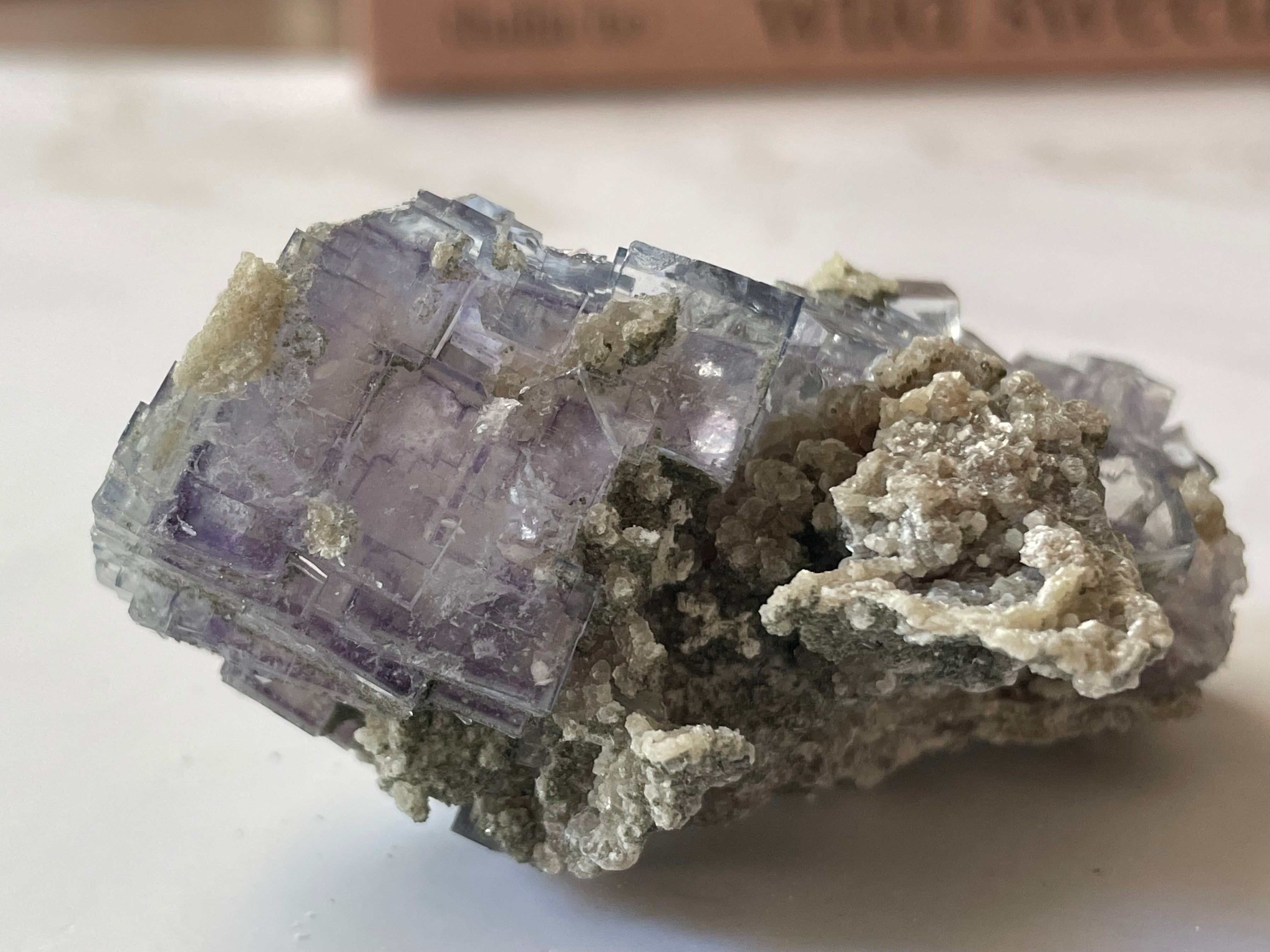Vivid Purple Fluorite Specimen – Yaogangxian Mine, Hunan China view 2
